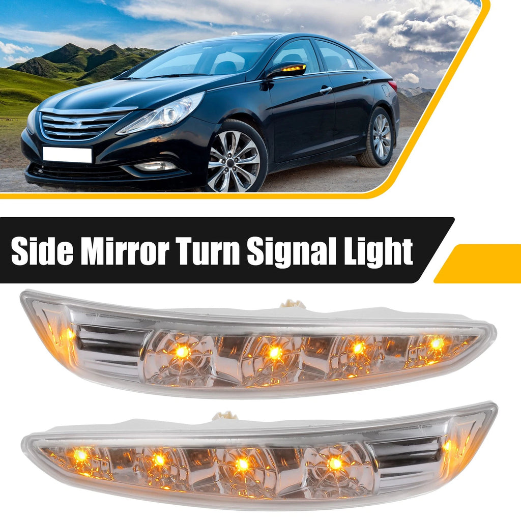 2X LED Front Side Mirror Turn Signal Light for Hyundai Sonata (2011–2014)