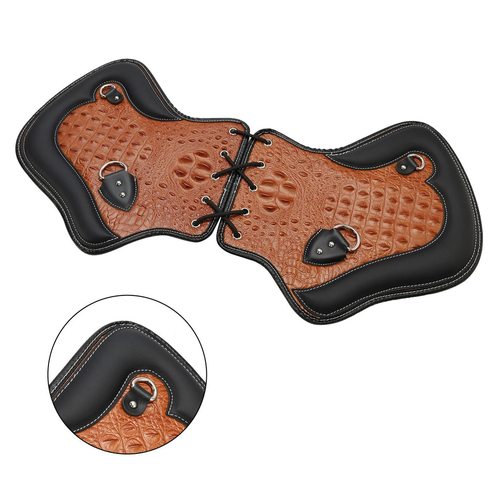 CNC Heat Shield Saddle Protector for Harley FLHX (2007–2023) - Brown Pair