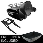 Trunk Backrest Pad Mount Rack for Harley Fatboy (2008–2017)