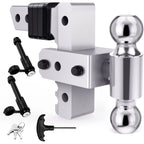 Adjustable Trailer Hitch Ball Mount for Truck (w/ Anti-Theft Lock)