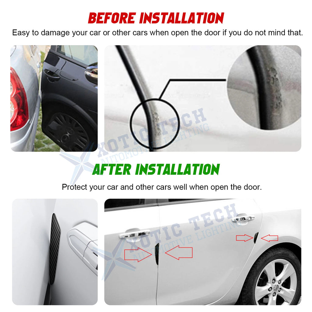 Real Carbon Fiber Side Door Edge Protection Guards for Exact Car (2019-2024)