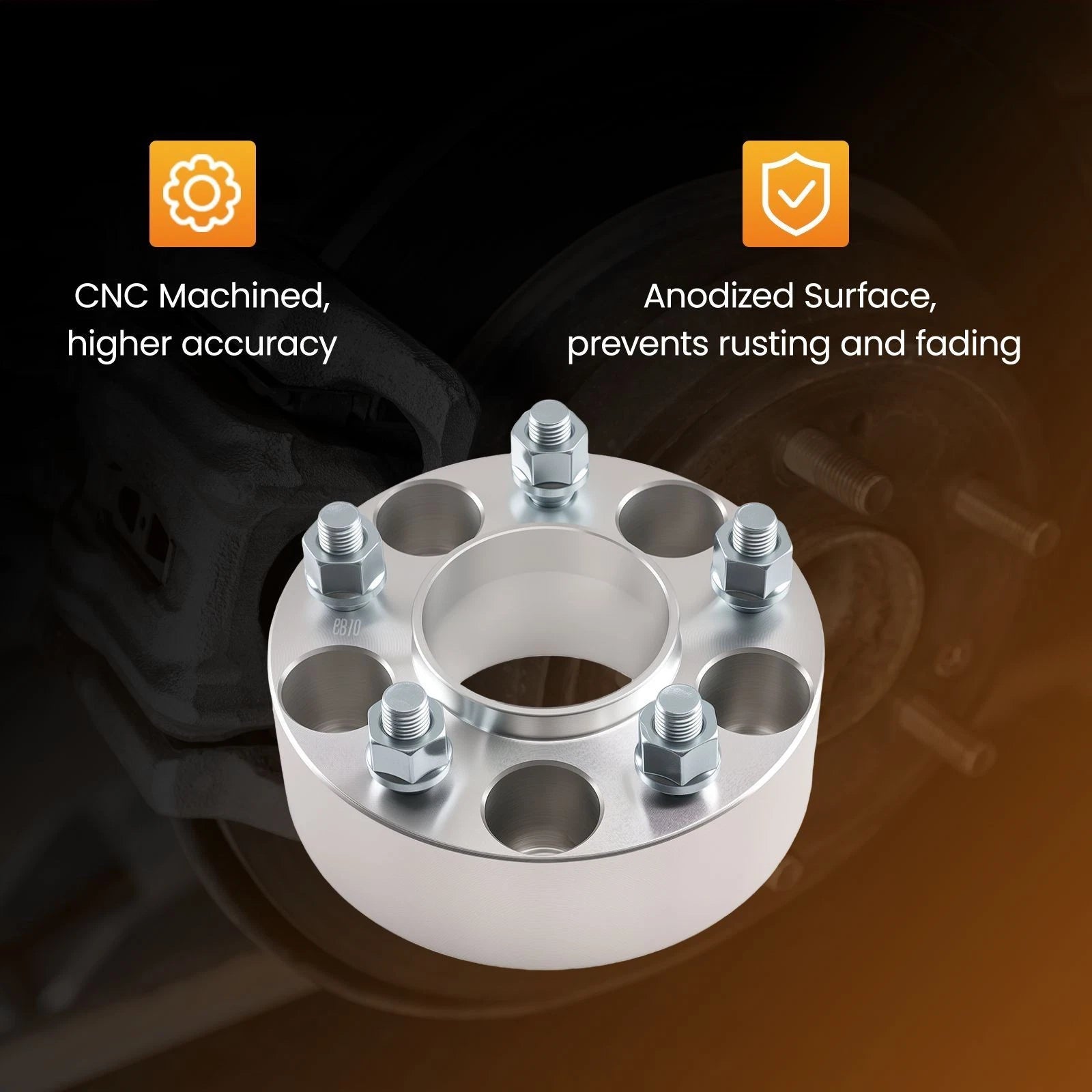 2 Inch Wheel Spacers for Ford Crown Victoria Mustang (1992–2014) M12x1.5