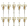 Clear Inline Fuel Filters for Motorcycle & ATV (Pack of 10)