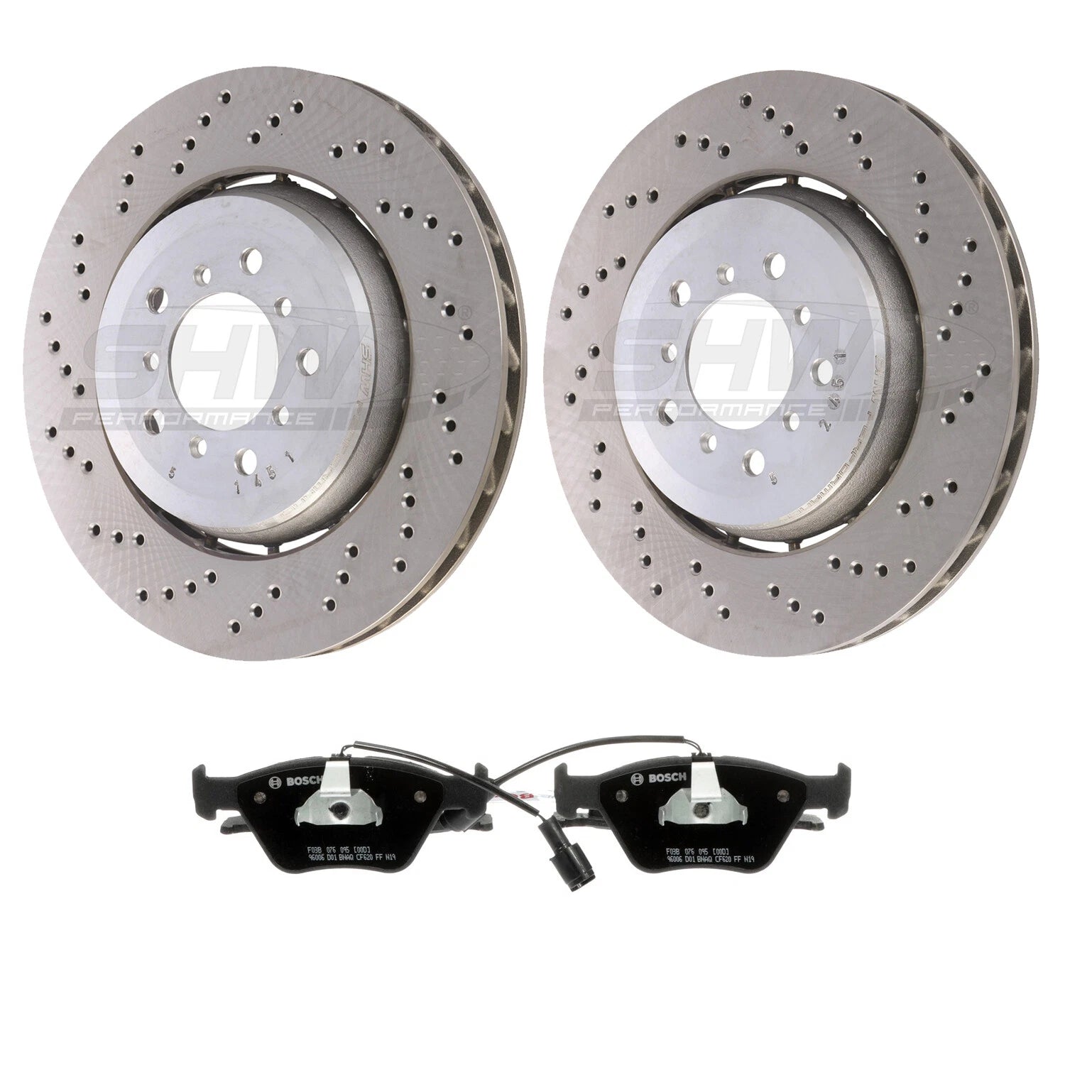 Front Rotors & Brake Pad Kit for BMW Z4 E85 (2006–2008) - Bosch Quietcast