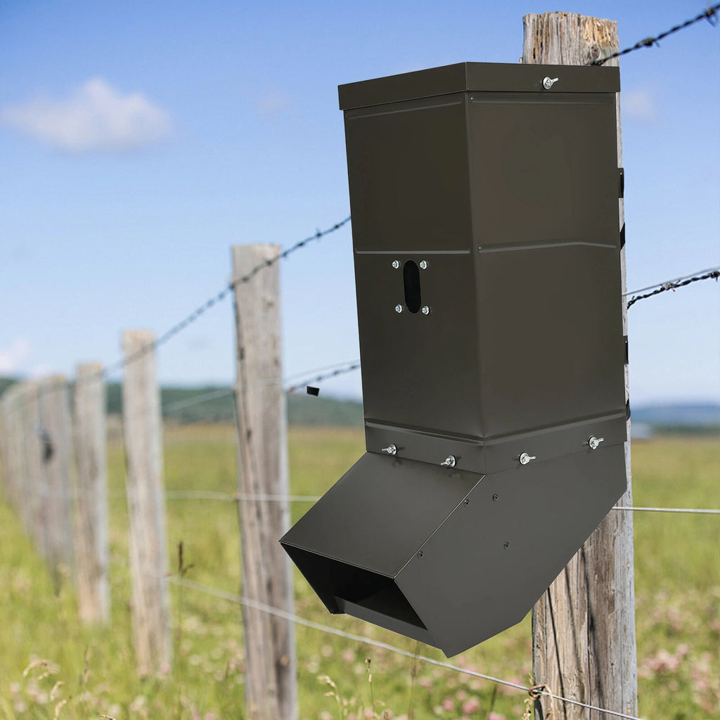 Portable Steel Gravity Feeder for Deer Hunting (85lb Capacity)