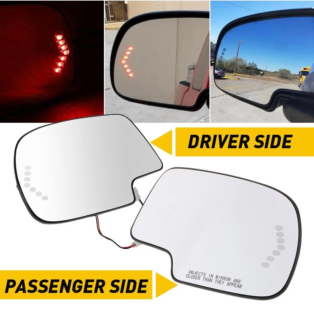 Heated Mirror Glass with Turn Signal for Chevy GMC Cadillac (2003–2007)