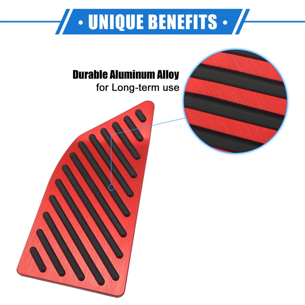 Car Foot Rest Pedal Cover Pad for Toyota Corolla (2019–2020) Aluminum Alloy Red