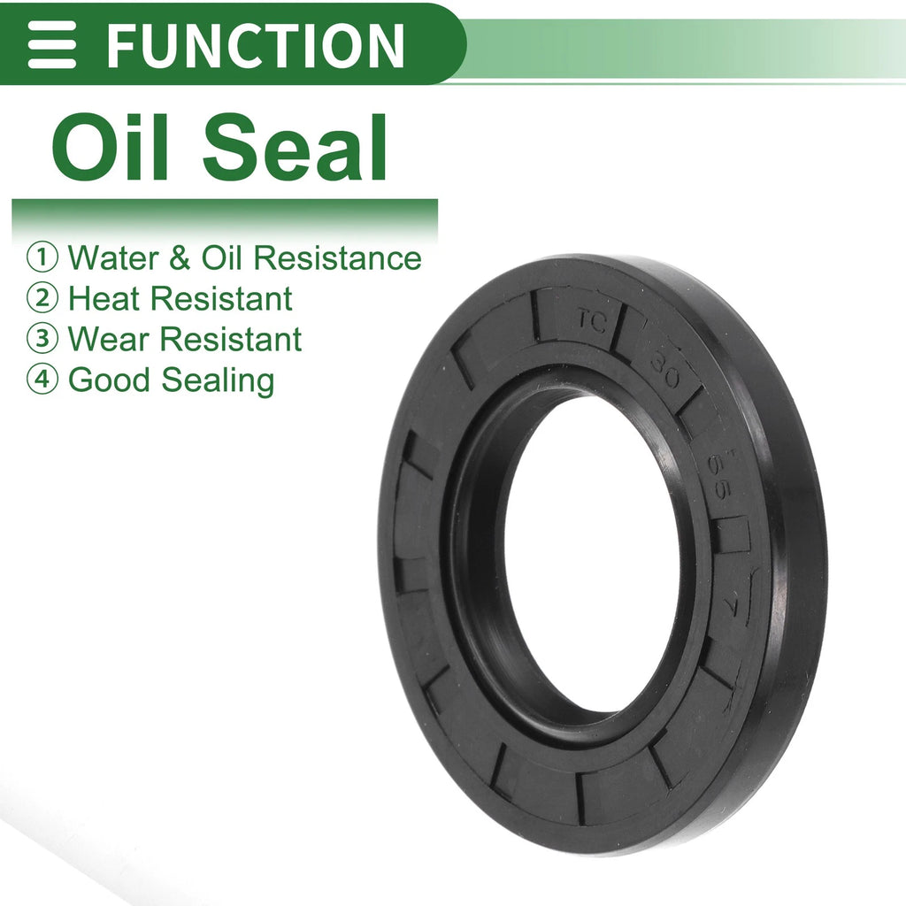 Set of 5 Oil Seal Ring for Rotary Shaft 30x55x7mm NBR Rubber