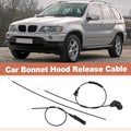 3Pcs Engine Bonnet Hood Release Cable Kit for BMW X5 E53 (2000–2006) 51238402615