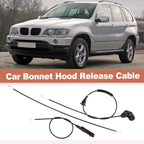 3Pcs Engine Bonnet Hood Release Cable Kit for BMW X5 E53 (2000–2006) 51238402615