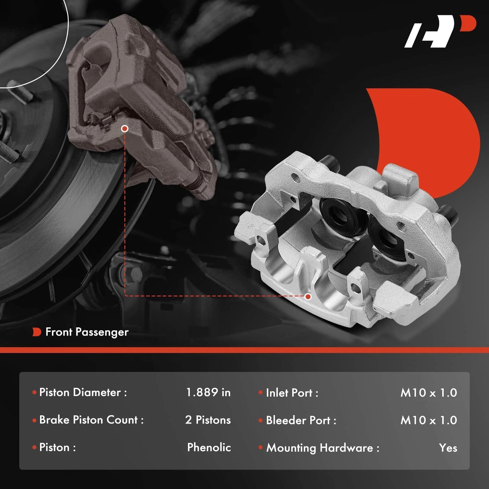 Front Disc Brake Caliper with Bracket for Mercedes-Benz GL350 ML250 (2012–2015)