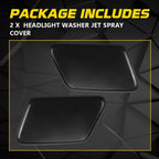 2X Black Headlight Washer Cover for Volvo S60 (2005–2009)
