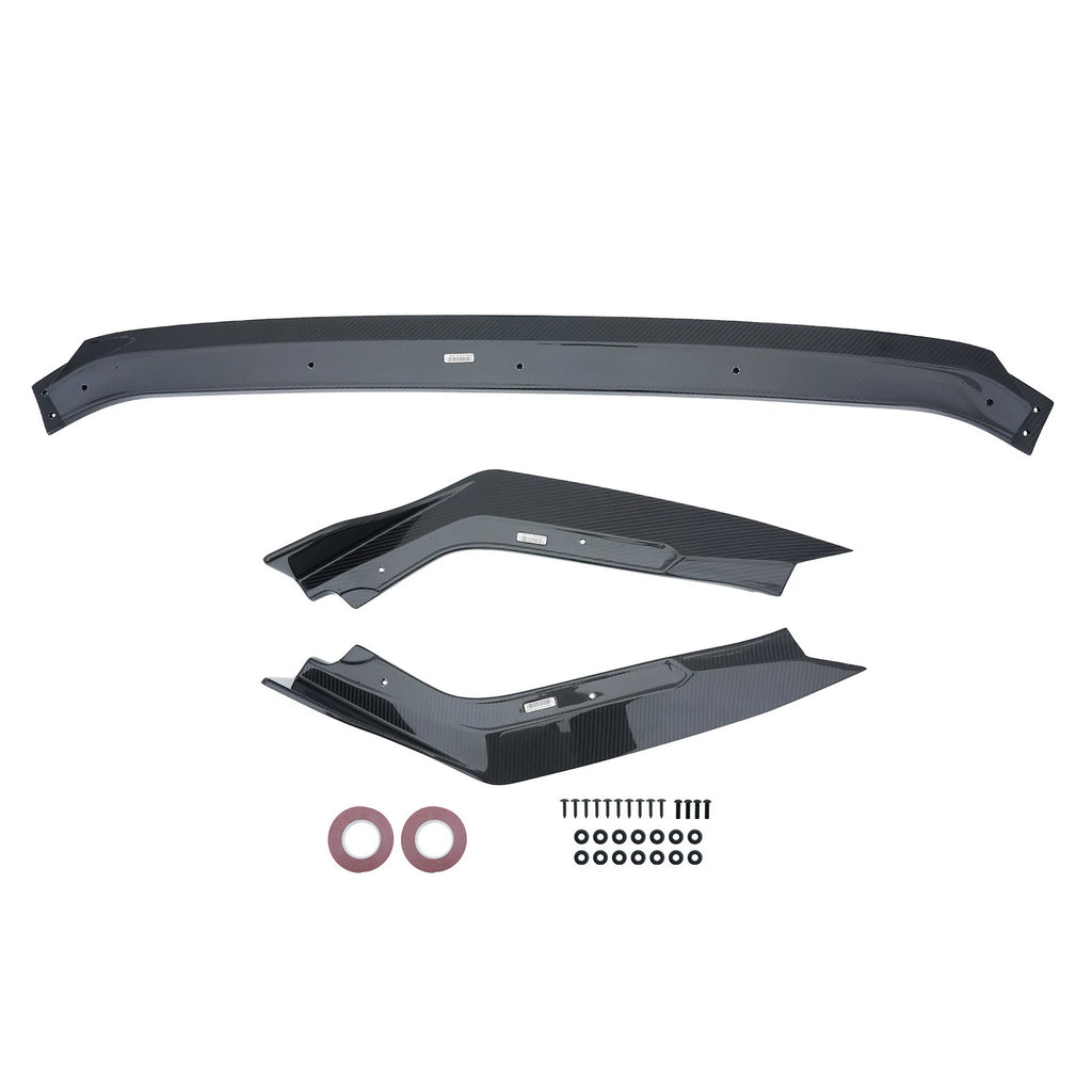 3 Piece Front Bumper Lip for Honda Civic Type-R FL5 (2023–2025) Carbon Fiber