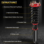 Coilover Shocks Struts Kit for Honda Accord (2003–2007) Acura (2004–2008)