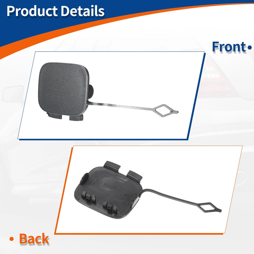 Rear Car Bumper Tow Hook Cover for Mercedes-Benz B-Class (2012–2019) No.A2468851422 Gray