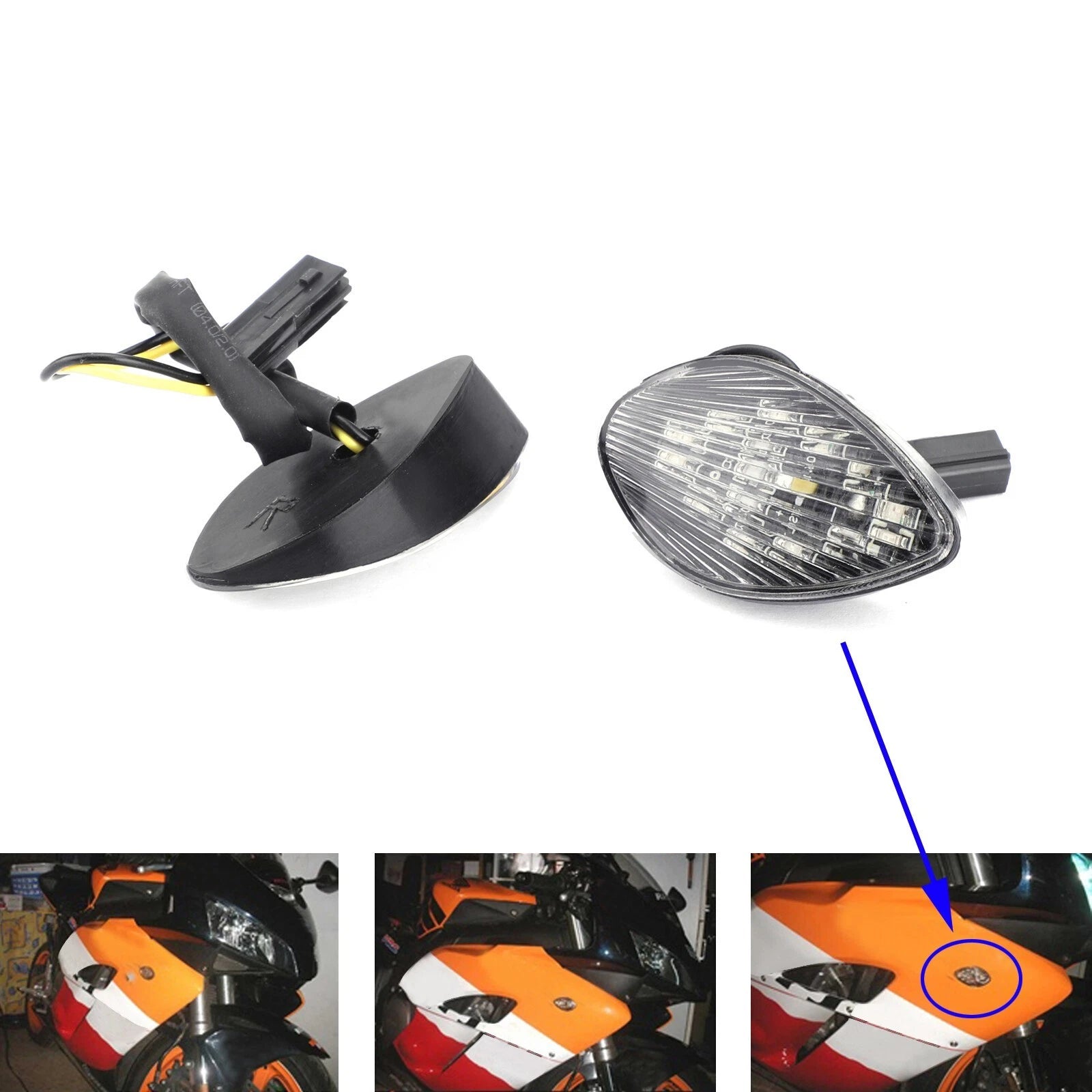 Clear Turn Signals for Honda CBR 1000RR (2004–2005)