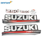Top Cowling Sticker Kit for Suzuki 4 Stroke 250HP (Graphics Decals)