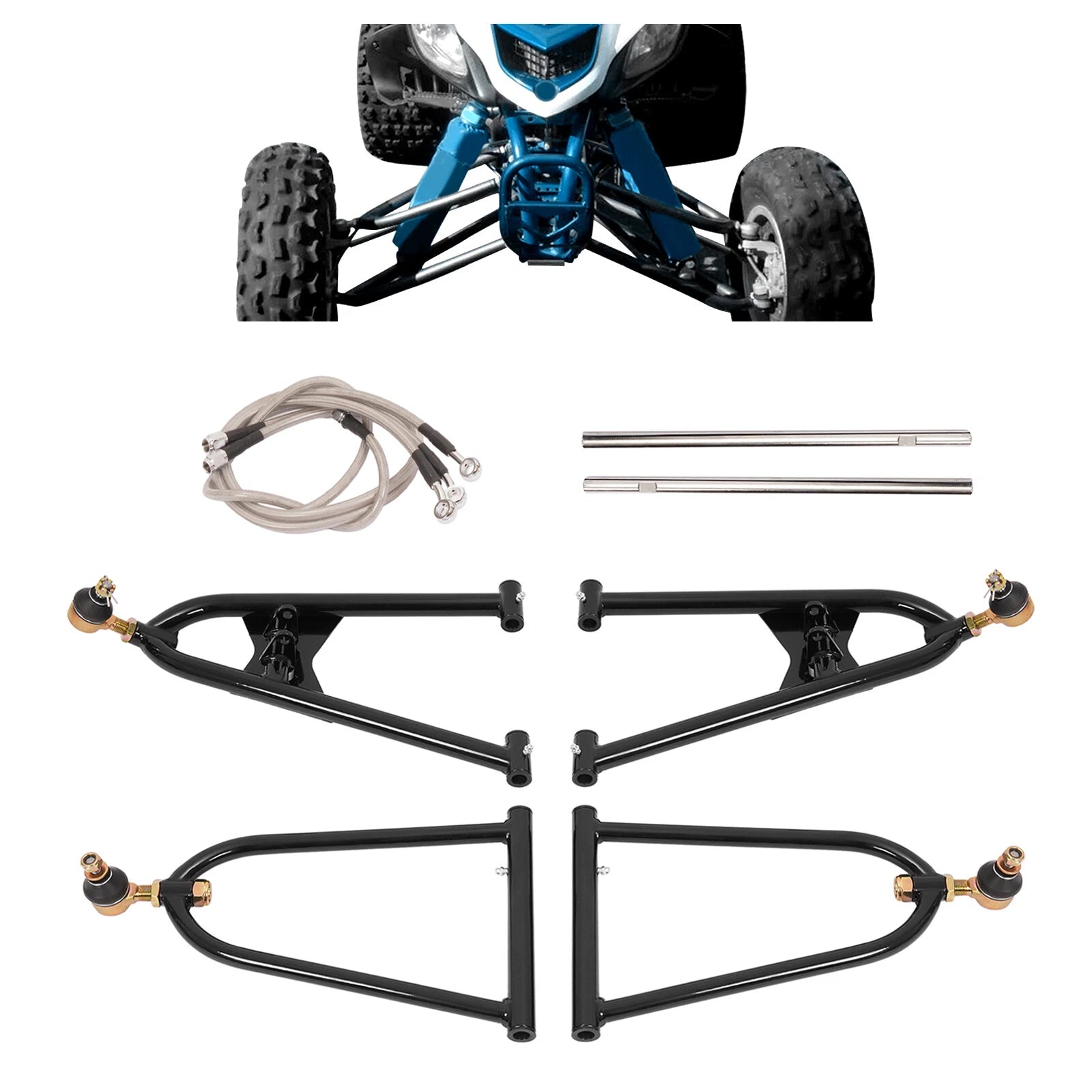 Set of 2 Steel Powder Coated A Arms for Yamaha Raptor 600R (2001–2005)