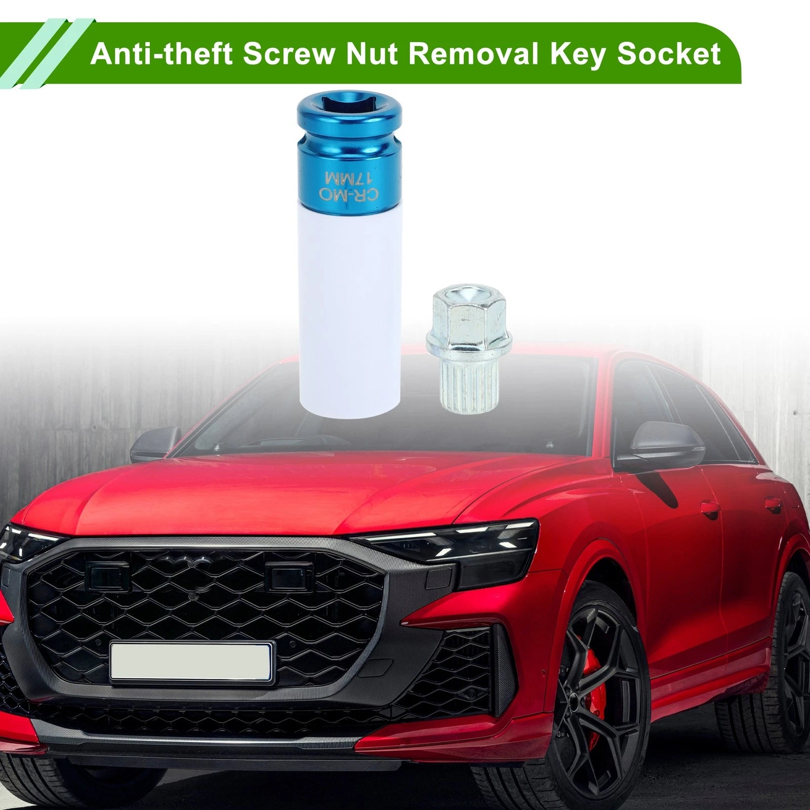 Set of 1 Wheel Lock Lug Nut Screw Removal Key Socket 8/20PT for Audi VW