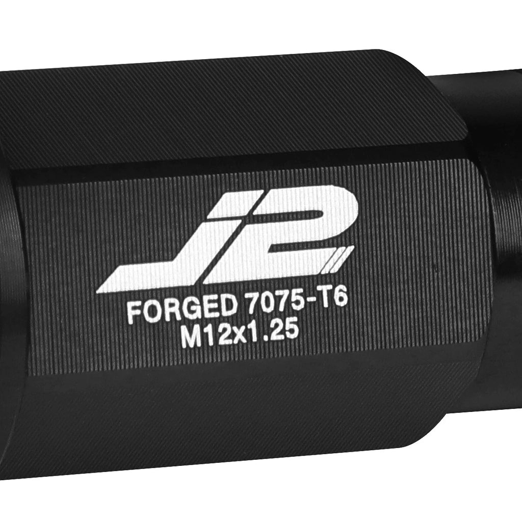 Set of 20 J2 7075 Forged Aluminum M12x1.25 Open-End Lug Nuts for Universal