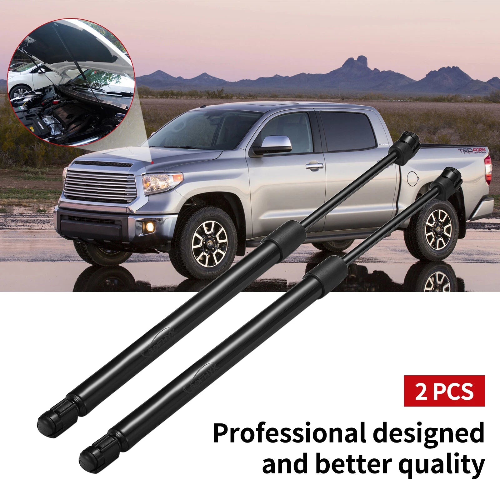 Front Hood Struts Shocks for Ford F250 F350 F450 F550 (1999–2007)