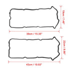 Set of 2 Engine Valve Cover Gaskets for Nissan 2005-2007 VQ40DE (VS50608R, 13270-ZA000)