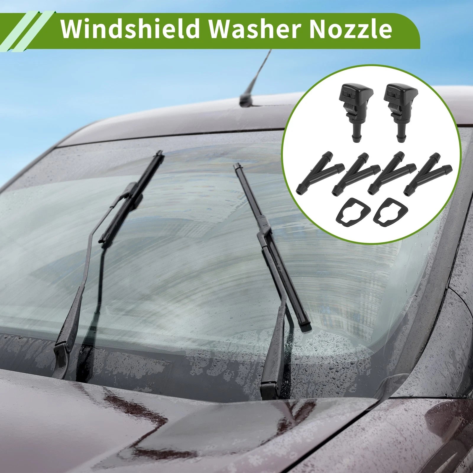 Windshield Washer Nozzle with Hose Connector for GMC 