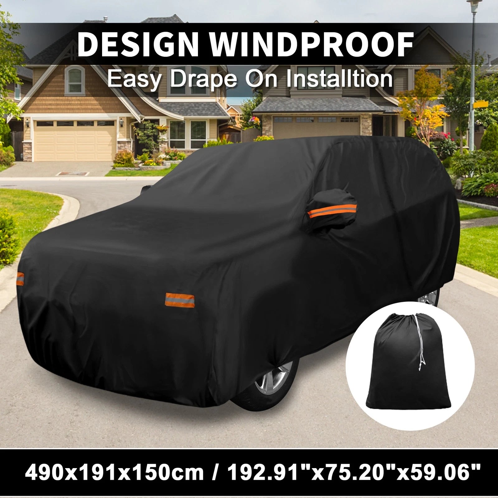 Waterproof Aluminum Film Car Cover for Hyundai Santa Fe (2013–2020)