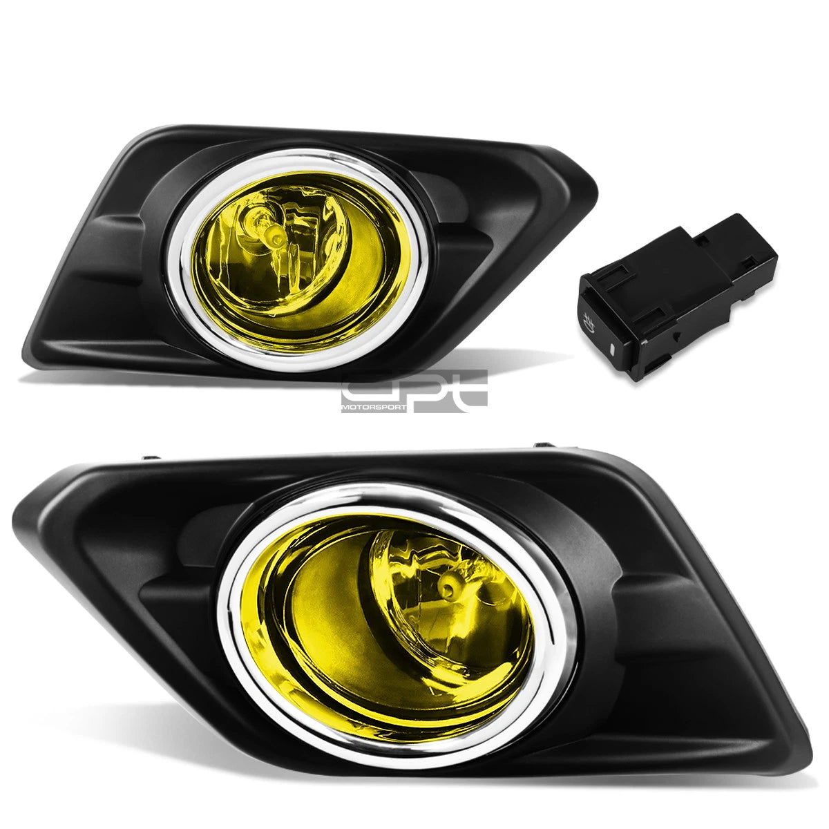 Fog Light Lamp Set for Nissan Rogue (2014–2016) - Amber Lens, Switch, Bezel