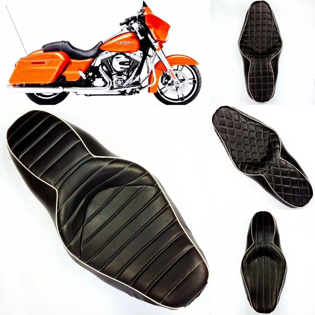 2X Stitch Seats for Harley Road King, Street Glide (2007–2015)