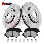 Front Disc Brake Rotors & Ceramic Pads for Dodge Caravan, Town & Country (2001–2007)