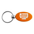 Grille on Orange Oval Keychain - Officially Licensed for Jeep