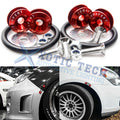 Chrome Red Quick-Release Fastener Kit for Dodge Bumpers (2015–2021)