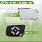 Set of 1 Right Passenger Side Mirror Glass for Nissan Altima (2007–2013) No. 96301JB15E