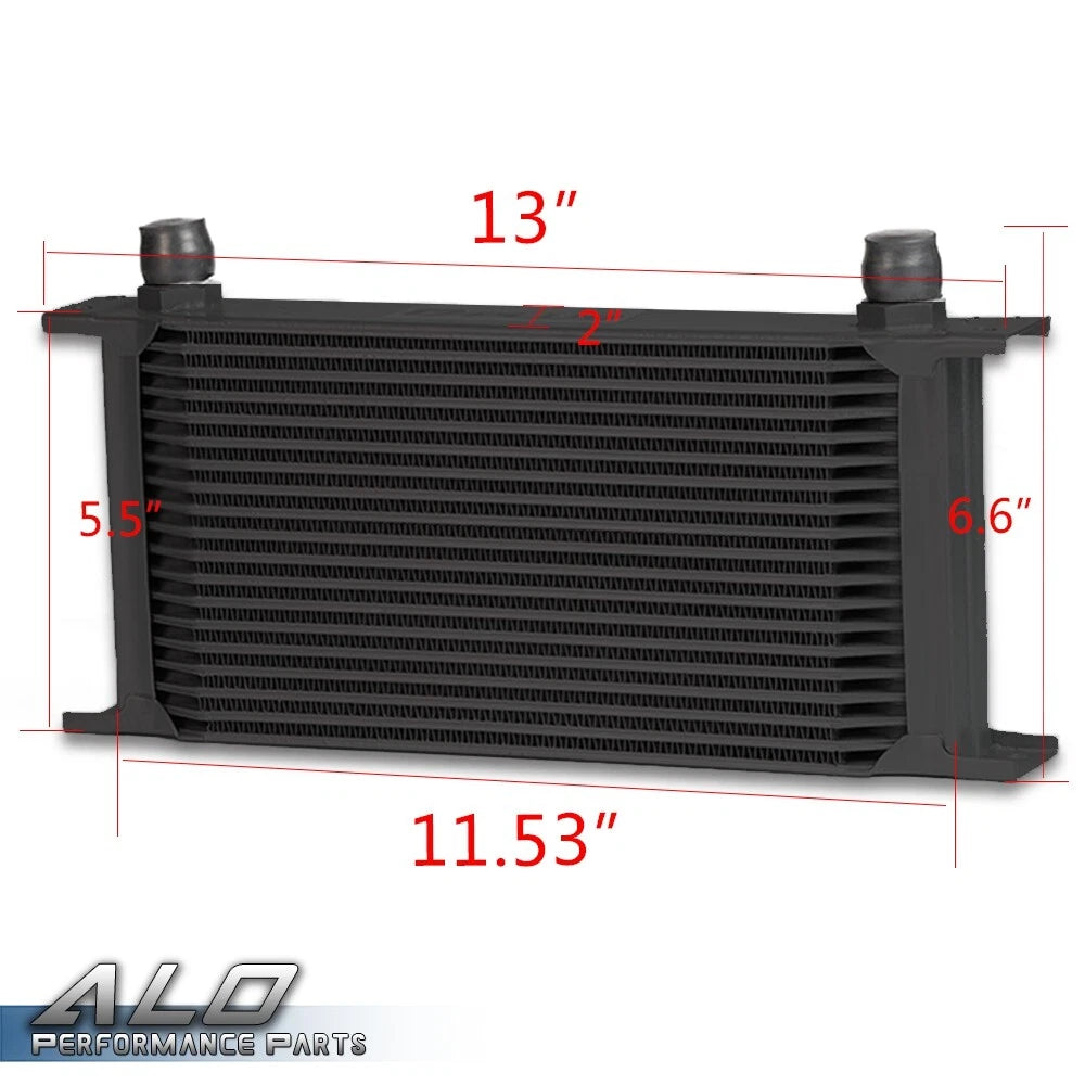 19 Row AN10 Aluminum Transmission Oil Cooler and Filter Adapter Kit