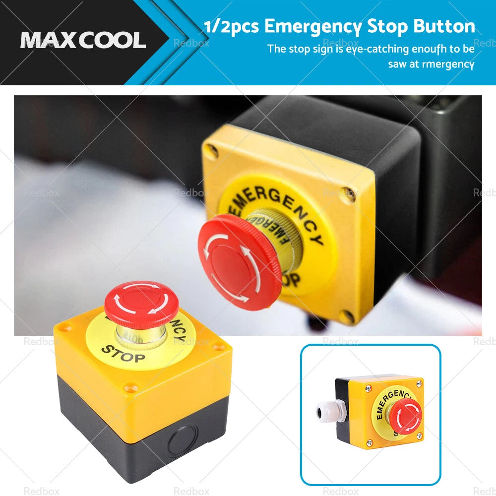 Emergency Stop Push Button Switch 1NO 1NC for AU