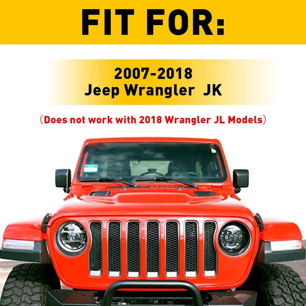 2X Headlight Mount Ring Base Bracket Bucket for Jeep JK Wrangler (2007–2018)