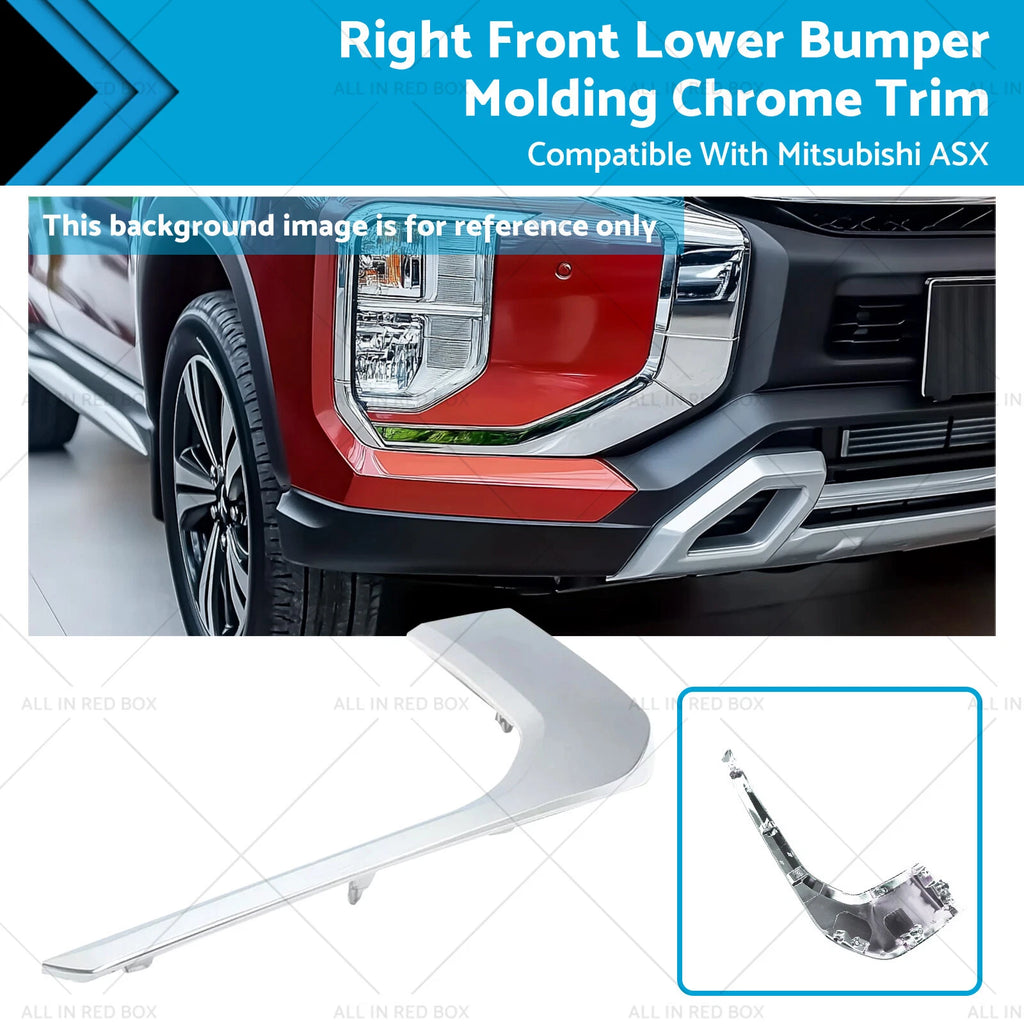 Right Front Lower Bumper Molding Chrome Trim for Mitsubishi ASX (2020–2021)