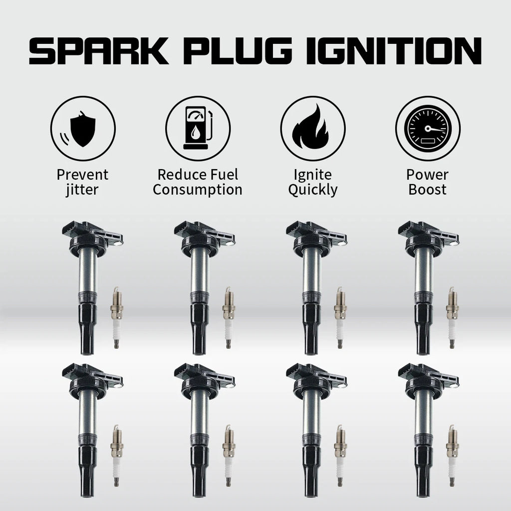 8x Ignition Coil & 8x Spark Plug for Jaguar XJ8 XK8 S-Type (2003–2009) AJ810445 UF519