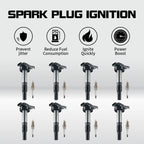 8x Ignition Coil & 8x Spark Plug for Jaguar XJ8 XK8 S-Type (2003–2009) AJ810445 UF519