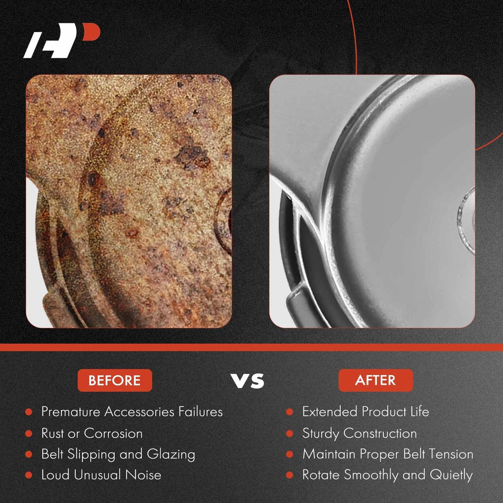 Accessory Belt Idler Pulley for Chrysler Pacifica (2005–2008) GMC Envoy (2002–2009)