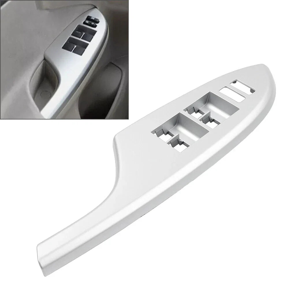 Silver Front Driver Left Window Switch Bezel Cover for Toyota Corolla (2009-2013)