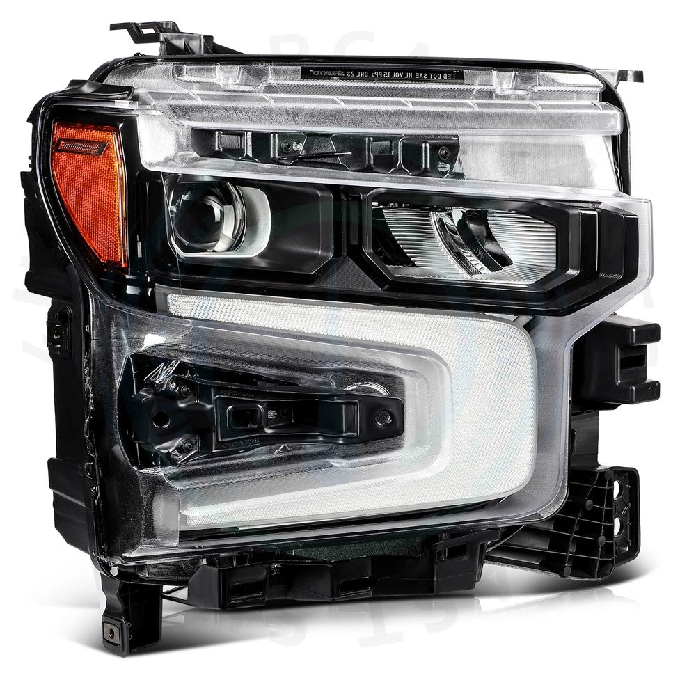 2X Black Headlight Assembly for Chevy Silverado 1500 (2022–2024)