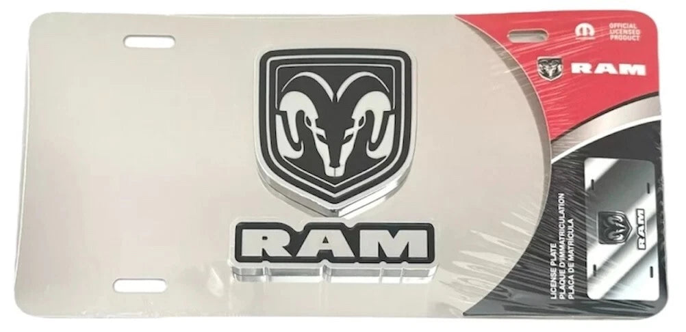 3D Stainless License Plate for Dodge Ram (55404)