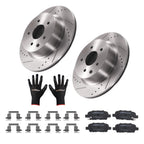 Rear Brake Rotors & Ceramic Pads Kit for Infiniti G25 G35 (2011–2012, 2005–2008)