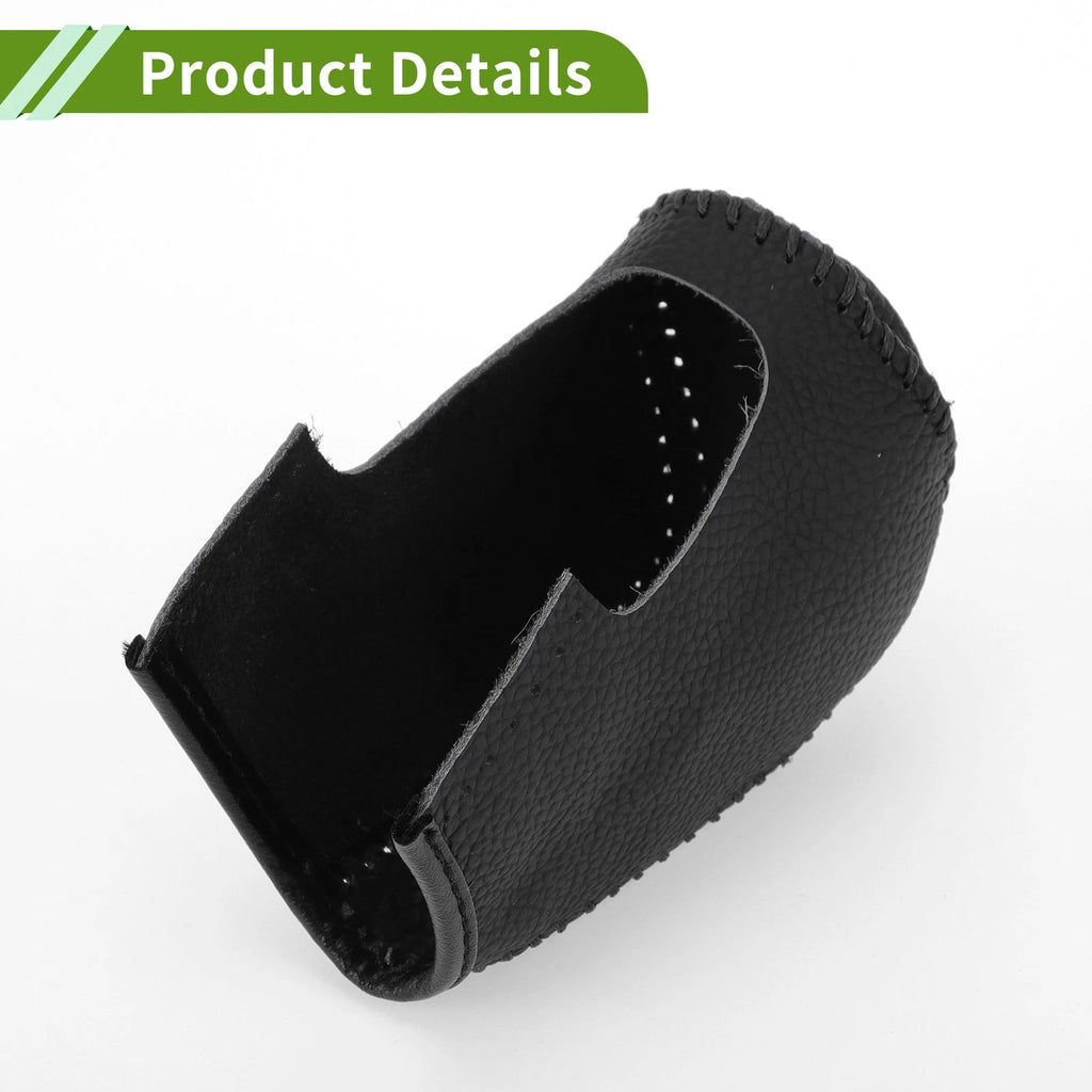 1 Pc Gear Shift Knob Cover for Mazda 3 (2014–2018) Pebbled Black Faux Leather