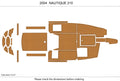 EVA Pad for Nautique 210 (2004) Cockpit Swim Platform Teak Deck Flooring