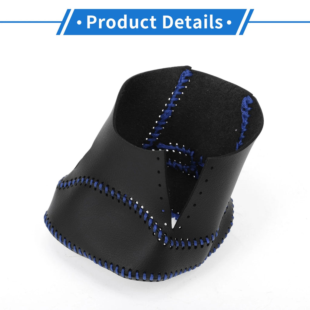 Gear Shift Knob Cover for Nissan Rogue (2021–2024) Black Blue Faux Leather