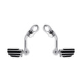 1 1/4" Long Angled Mount Highway Foot Pegs for Harley Touring Softail Sportster
