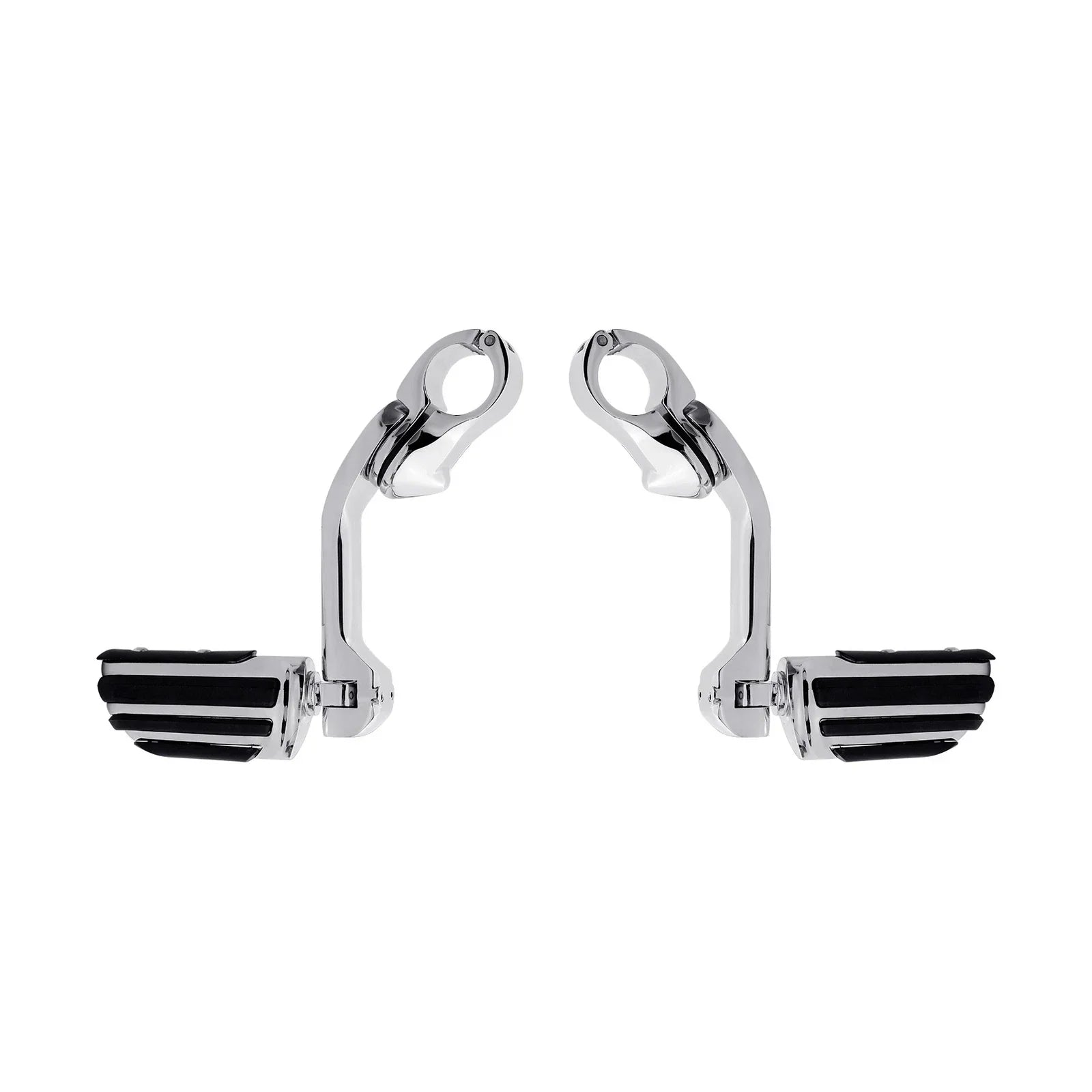 1 1/4" Long Angled Mount Highway Foot Pegs for Harley Touring Softail Sportster